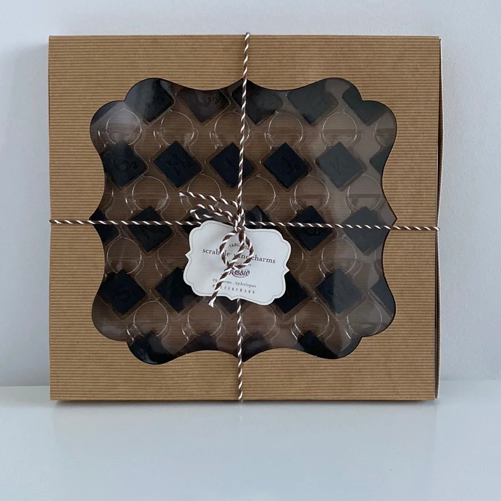Pottery Barn Tabletop SCRABBLE wine Charm Set